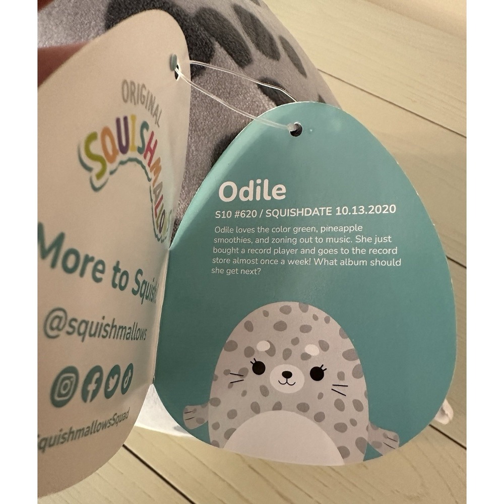 NEW Squishmallow Isis the Spotted Seal 10" Gray Soft Plush KellyToys WITH TAG - Picture 5 of 8